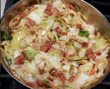 FRIED CABBAGE WITH ONIONS AND BACON