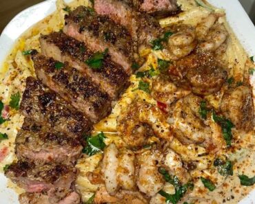 Cajun shrimp and steak
