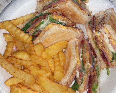 Cheap club sandwiches & fries