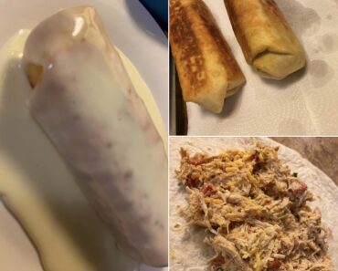 Homemade Smothered Chicken Chimichangas Recipe