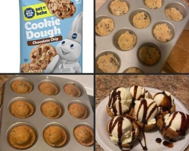 Quick and Easy Dessert: Cookie Dough Ice Cream Muffins